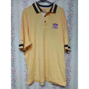 Cutter & Buck Men's Yellow Golf Shirt XL Cadillac NFL Golf Polo Short Sleeve